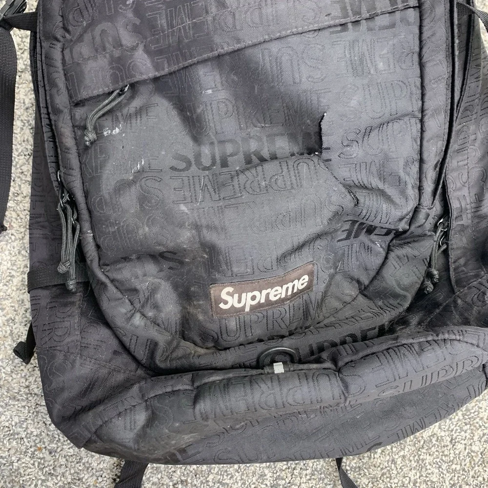 Supreme Backpack SS19 Triple Black AUTHENTIC Great Condition Large